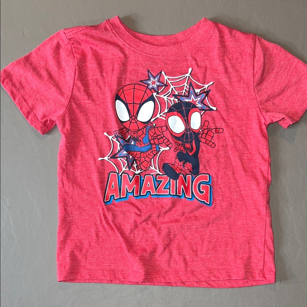 Kids 5T Marvel Red Spiderman Kids T-Shirt